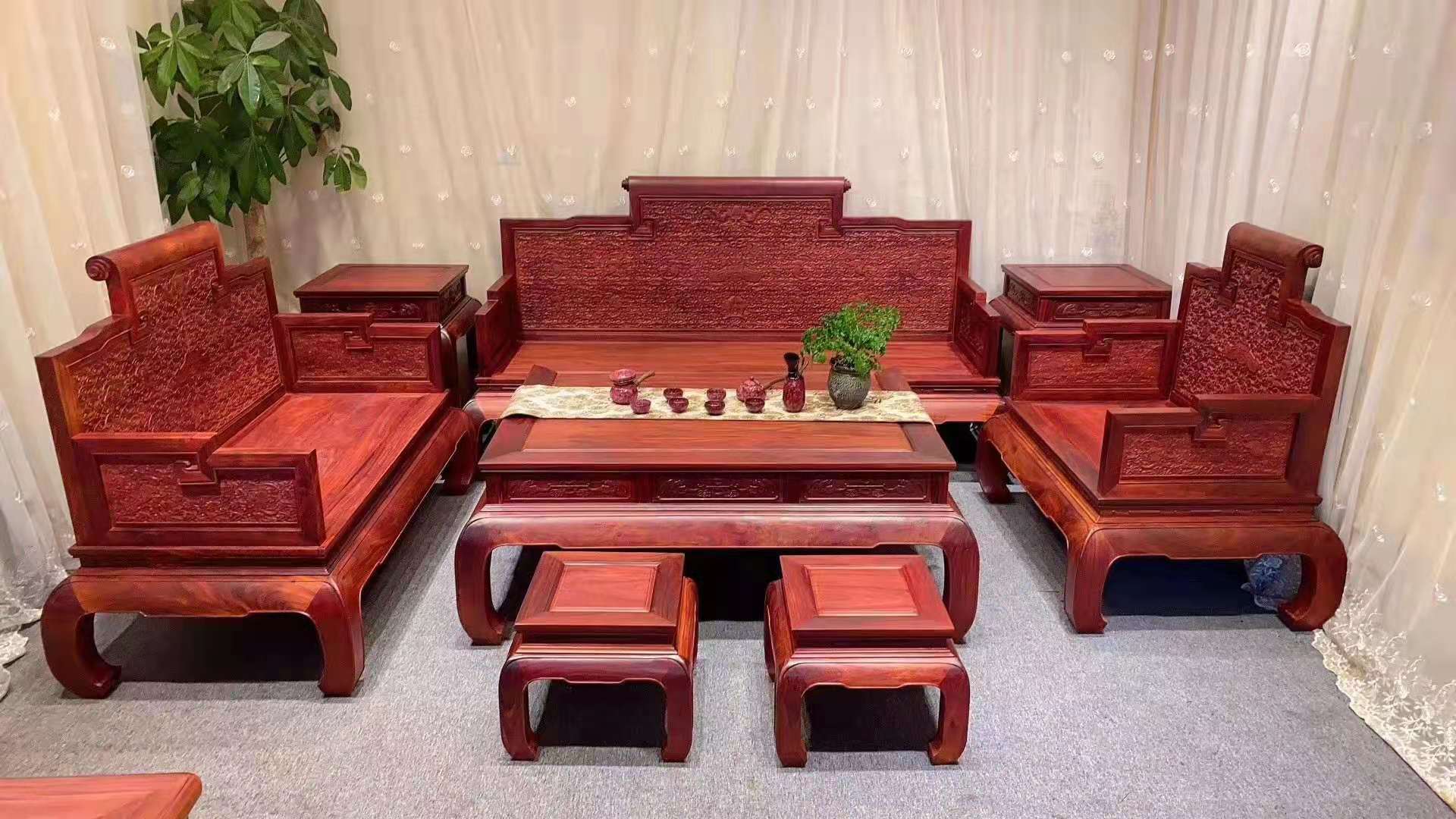 紅木家具---沙發九件套